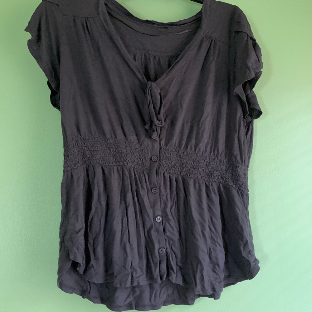 Women's Loose Button-Down Top